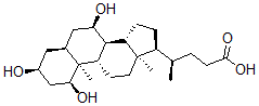 CAS#: 107368-95-6, (4R)-4-[(1S,3S,5S,7R,8S,9S,10S,13R,14S,17S)-1,3,7-Trihydroxy-10,13-Dimethyl-2,3,4,5,6,7,8,9,11,12,14,15,16,17-Tetradecahydro-1H-Cyclopenta[a]Phenanthren-17-Yl]Pentanoic Acid