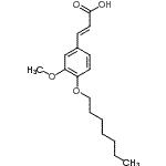 CAS 登录号：107524-27-6， (2E)-3-[4-(庚氧基)-3-甲氧基苯基]丙烯酸