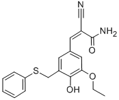 CAS#: 107761-24-0, 2-Cyano-3-[3-Ethoxy-4-Hydroxy-5-(Phenylsulfanylmethyl)Phenyl]Prop-2-Enamide