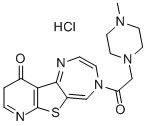 CAS#: 107831-45-8, 4,9-Dihydro-4-((4-Methyl-1-Piperazinyl)Acetyl)-1OH-Pyrido(3,2-d)Thieno(3,2-e)(1,4)-Diazepin-10-One Monohydrochloride