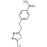 CAS 登录号：107859-96-1， 4-{[(5-硫代-4,5-二氢-1,3,4-噻二唑-2-基)硫基]甲基}苯甲酸