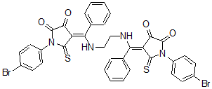 CAS#: 107888-00-6, 4,4'-(1,2-Ethanediylbis(imino(phenylmethylidyne)))bis(1-(4-bromophenyl)-5-thioxo-2,3-Pyrrolidinedione