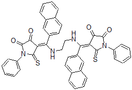 CAS#: 107888-03-9, (4E)-4-[[2-[[(E)-(4,5-Dioxo-1-Phenyl-2-Sulfanylidenepyrrolidin-3-Ylidene)-Naphthalen-2-Ylmethyl]Amino]Ethylamino]-Naphthalen-2-Ylmethylidene]-1-Phenyl-5-Sulfanylidenepyrrolidine-2,3-Dione