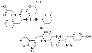 CAS 登录号：108093-87-4， (3S)-3-[[(2S)-2-[[(2S)-2-[[2-[[(2S)-2-氨基-3-(4-羟基苯基)丙酰]氨基]乙酰基]氨基]-3-(1H-吲哚-3-基)丙酰]氨基]-4-甲硫基丁酰基]氨基]-4-[[(2S)-1-(羧甲基氨基)-1-氧代-3-苯基丙烷-2-基]氨基]-4-氧代丁酸