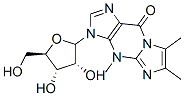 CAS 登录号：108274-04-0， 3-[(3R,4S,5R)-3,4-二羟基-5-(羟基甲基)四氢呋喃-2-基]-4,6,7-三甲基咪唑并[1,2-a]嘌呤-9-酮