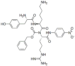 CAS#: 108318-36-1, Phenylmethyl N-[(2S)-1-[[(2S)-6-Amino-1-[[(2S)-5-(Diaminomethylideneamino)-2-[(4-Nitrophenyl)Amino]Pentanoyl]Amino]-1-Oxohexan-2-Yl]Amino]-3-(4-Hydroxyphenyl)-1-Oxopropan-2-Yl]Carbamate