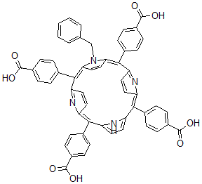 CAS#: 108440-59-1, 4,4',4'',4'''-(21-(Phenylmethyl)-21H,23H-Porphine-5,10,15,20-Tetrayl)Tetrakis-Benzoic Acid
