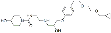 CAS#: 108495-27-8, N-[2-[[3-[4-[2-[2-(Cyclopropylmethoxy)Ethoxy]Ethyl]Phenoxy]-2-Hydroxypropyl]Amino]Ethyl]-4-Hydroxypiperidine-1-Carboxamide