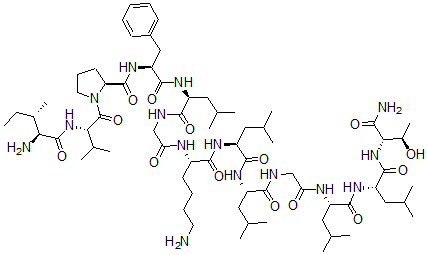 CAS#: 108567-69-7, L-Isoleucyl-L-valyl-L-prolyl-L-phenylalanyl-L-leucylglycyl-L-lysyl-L-leucyl-L-leucylglycyl-L-leucyl-L-leucyl-L-Threoninamide