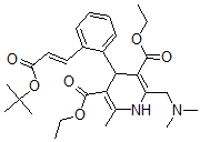 CAS 登录号：108687-08-7， 2-(二甲基氨基甲基)-6-甲基-4-[2-[(E)-3-[(2-甲基丙烷-2-基)氧基]-3-氧代丙-1-烯基]苯基]-1,4-二氢吡啶-3,5-二羧酸二乙基酯