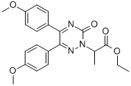 CAS 登录号：108734-80-1， 2-[5,6-二(4-甲氧基苯基)-3-氧代-1,2,4-三嗪-2-基]丙酸乙酯