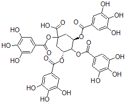 CAS#: 109008-79-9, (3R,5R)-1,3,4,5-Tetrakis[(3,4,5-Trihydroxybenzoyl)Oxy]Cyclohexane-1-Carboxylic Acid