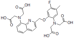 CAS#: 109024-53-5, 2-[[2-[[2-(Bis(Carboxymethyl)Amino)-5-Fluoro-4-Methylphenoxy]Methyl]Quinolin-8-Yl]-(Carboxymethyl)Amino]Acetic Acid