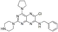 CAS 登录号：109577-83-5， 6-氯-N-(苯基甲基)-2-哌嗪-1-基-4-吡咯烷-1-基蝶啶-7-胺