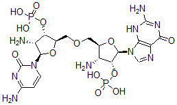 CAS 登录号：109679-55-2， 5'-磷酰-(3'-氨基-3'-脱氧胞苷酰)-(3'-5')-3'-氨基-3'-脱氧鸟苷