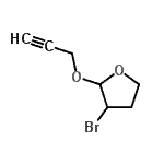 CAS 登录号：109789-15-3， 3-溴-2-(2-丙炔-1-基氧基)四氢呋喃