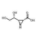 CAS 登录号：109899-05-0， (2R,3S)-3-[(1R)-1,2-二羟基乙基]-2-氮丙啶羧酸