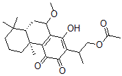 CAS 登录号：109974-33-6， 2-[(4bS,8aS)-1-羟基-10-甲氧基-4b,8,8-三甲基-3,4-二氧代-5,6,7,8a,9,10-六氢菲-2-基]丙基乙酸酯
