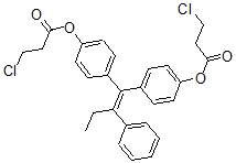 CAS 登录号：110008-58-7， [4-[1-[4-(3-氯丙酰基氧基)苯基]-2-苯基丁-1-烯基]苯基]3-氯丙酸酯