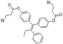CAS#: 110008-59-8, [4-[1-[4-(3-Bromopropanoyloxy)Phenyl]-2-Phenylbut-1-Enyl]Phenyl] 3-Bromopropanoate