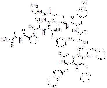 CAS 登录号：110014-25-0， 1-N-乙酰基-3(2-萘基)丙氨酰-2,3-苯丙氨酰-6-精氨酰-7-苯丙氨酰-10-丙氨酰胺2-黄体生成激素释放激素