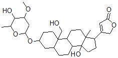 CAS#: 110187-24-1, 4-[14-Hydroxy-3-(5-Hydroxy-4-Methoxy-6-Methyloxan-2-Yl)Oxy-10-(Hydroxymethyl)-13-Methyl-1,2,3,4,5,6,7,8,9,11,12,15,16,17-Tetradecahydrocyclopenta[a]Phenanthren-17-Yl]-5H-Furan-2-One
