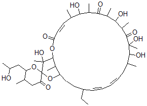 CAS#: 110231-34-0, (4E,18Z,20Z)-22-Ethyl-7,11,14,15,28-Pentahydroxy-6'-(2-Hydroxypropyl)-5',6,8,10,12,14,16,28,29-Nonamethylspiro[2,26-Dioxabicyclo[23.3.1]Nonacosa-4,18,20-Triene-27,2'-Oxane]-3,3',9,13-Tetrone