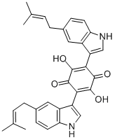 CAS#: 11051-88-0, 2,5-Dihydroxy-3,6-Bis[5-(3-Methylbut-2-Enyl)-1H-Indol-3-Yl]Cyclohexa-2,5-Diene-1,4-Dione