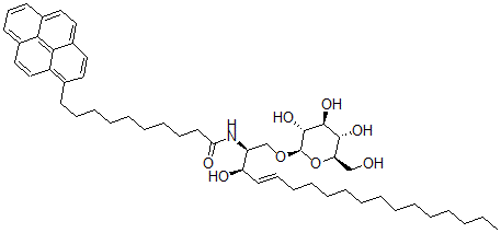CAS 登录号：110668-37-6， N-[(E,2S,3R)-3-羟基-1-[(2R,3R,4S,5S,6R)-3,4,5-三羟基-6-(羟基甲基)四氢吡喃-2-基]氧基十八碳-4-烯-2-基]-10-芘-1-基癸酰胺