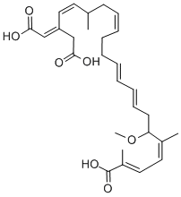 CAS#: 11076-19-0, (2E,4Z,6R,8Z,10E,14E,17S,18E,20Z)-20-(Carboxymethyl)-6-Methoxy-2,5,17-Trimethyldocosa-2,4,8,10,14,18,20-Heptaenedioic Acid