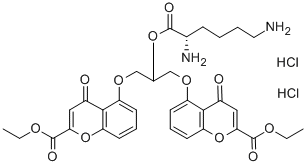 CAS 登录号：110816-78-9， 乙基5-[2-[(2S)-2,6-二氨基己酰基]氧基-3-(2-乙氧羰基-4-氧代苯并吡喃-5-基)氧基丙氧基]-4-氧代苯并吡喃-2-羧酸酯二盐酸盐