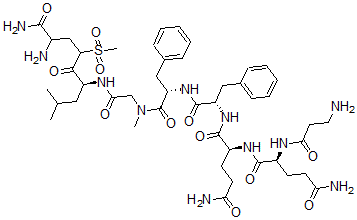 CAS#: 110863-38-2, (2S)-2-[[(2S)-5-Amino-2-(3-Aminopropanoylamino)-5-Oxopentanoyl]Amino]-N-[(2S)-1-[[(2S)-1-[[2-[[(4S)-8,9-Diamino-2-Methyl-6-Methylsulfonyl-5,9-Dioxononan-4-Yl]Amino]-2-Oxoethyl]-Methylamino]-1-Oxo-3-Phenylpropan-2-Yl]Amino]-1-Oxo-3-Phenylpropan-2-Yl]Pentanediamide