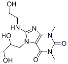CAS 登录号：111038-27-8， 7-(2,3-二羟基丙基)-8-(2-羟基乙基氨基)-1,3-二甲基嘌呤-2,6-二酮