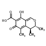 CAS#: 11118-72-2, (3R,4S)-8-Hydroxy-3,4,5-Trimethyl-6-Oxo-4,6-Dihydro-3H-Isochromene-7-Carboxylic Acid