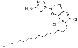 CAS#: 111253-96-4, 5-[1-(2,4,6-Trichloro-3-Pentadecylphenoxy)Ethyl]-1,3,4-Oxadiazol-2-Amine