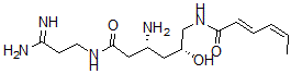 CAS#: 111337-86-1, (2E,4Z)-N-[(2R,4R)-4-Amino-6-[(3-Amino-3-Iminopropyl)Amino]-2-Hydroxy-6-Oxohexyl]Hexa-2,4-Dienamide