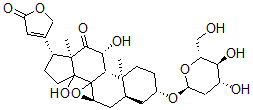 CAS#: 111420-57-6, (3beta,5beta,7beta,11beta)-3-((2-Deoxy-beta-D-Arabino-Hexopyranosyl)Oxy)-7,8-Epoxy-11,14-Dihydroxy-12-Oxo-Card-20(22)-Enolide