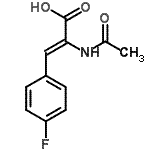 CAS 登录号：111649-72-0， (2Z)-2-乙酰氨基-3-(4-氟苯基)丙烯酸
