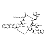 CAS#: 111857-96-6, (4R,7S,10S,13R,16S,19R)-10-(4-Aminobutyl)-N-[(2R)-1-Amino-3-(2-Naphthyl)-1-Oxo-2-Propanyl]-19-{[(2R)-2-Amino-3-(2-Naphthyl)Propanoyl]Amino}-16-(4-Hydroxybenzyl)-13-(1H-Indol-3-Ylmethyl)-7-Isopropyl-6, 9,12,15,18-Pentaoxo-1,2-Dithia-5,8,11,14,17-Pentaazacycloicosane-4-Carboxamide