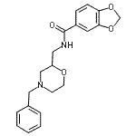 CAS 登录号：112885-38-8， N-[(4-苄基-2-吗啉基)甲基]-1,3-苯并二氧戊环-5-甲酰胺