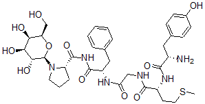 CAS#: 113350-05-3, 2-Met-5-pro-(N(1,5))-galactopyranosyl-enkephalinamide