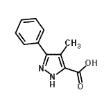 CAS 登录号：1136-76-1， 4-甲基-3-苯基-1H-吡唑-5-羧酸