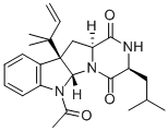 CAS#: 113706-21-1, (3S-(3alpha,5aalpha,10balpha,11abeta))-6-Acetyl-10b-(1,1-dimethyl-2-propenyl)-6,10b,11,11a-tetrahydro-3-(2-methylpropyl)-2H-pyrazino(1',2':1,5)pyrrolo(2,3-b)indole-1,4-(3H,5aH)-dione