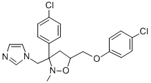 CAS 登录号：114372-38-2， 5-((4-氯苯氧基)甲基)-3-(4-氯苯基)-3-((1H-咪唑-1-基)甲基)-2-甲基异恶唑烷
