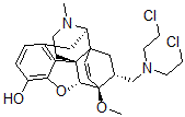 CAS 登录号：114836-79-2， 7-二(beta-氯乙基)氨基甲基-6,14-内乙烯桥四氢东罂粟碱