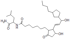 CAS 登录号：115288-30-7， 16,18-乙桥-20-乙基-6-氧代前列腺素E1亮氨酰胺