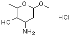 CAS 登录号：115388-97-1， 甲基 3-氨基-2,3,6-三脱氧吡喃己糖苷盐酸盐(1:1)