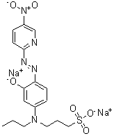 CAS 登录号：115408-94-1， 3-[{4-[(E)-(5-硝基-2-吡啶基)偶氮]-3-氧代苯基}(丙基)氨基]-1-丙烷磺酸二钠