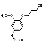 CAS 登录号：115422-59-8， 1-丁氧基-2-甲氧基-4-(1-丙烯-1-基)苯