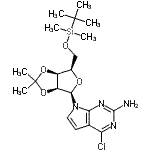CAS#: 115479-40-8, 4-Chloro-7-{5-O-[Dimethyl(2-Methyl-2-Propanyl)Silyl]-2,3-O-Isopropylidene-beta-D-Lyxofuranosyl}-7H-Pyrrolo[2,3-d]Pyrimidin-2-Amine